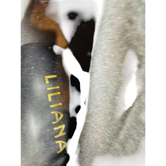 Liliana Barbara Thigh High Over Knee Denim Open Toe Stiletto Heel Boot Black 7.5 - Picture 7 of 12